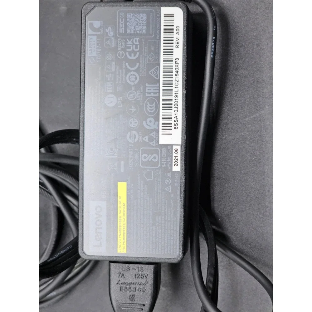 Lenovo 65W USB-C AC Adapter Charger SA10J20191 ADLX65YDC3A Black DD